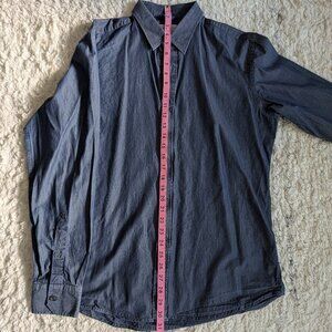 Teddy Stratford Indigo Chambray Long Sleeve Button Down